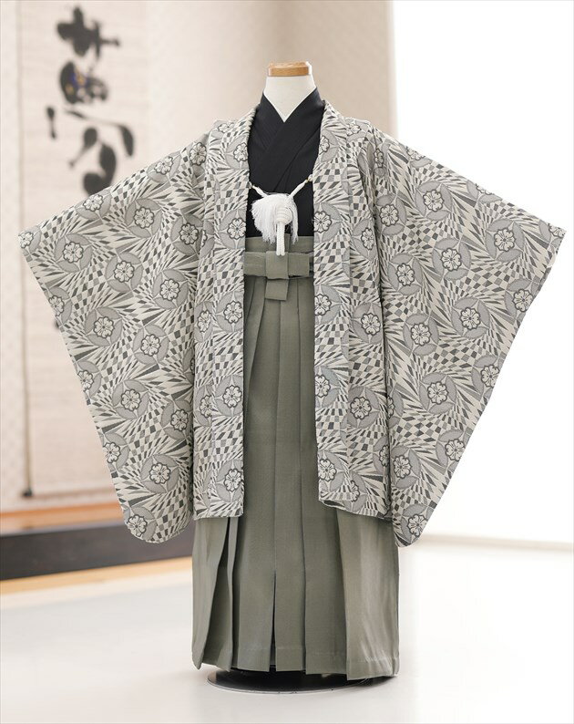 【レンタル】5歳 男の子 七五三レンタル d4394 着物レンタル 753 「100cm〜110cm」フルセット 袴レンタ..