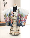 七五三レンタル 3歳 男の子 着物 d3187 袴レンタル 子供着物 753レンタル 貸衣装 イベント 結婚式 三歳 羽織 袴 人気 男 初詣 誕生日 かっこいい 「Yamato」 白地に縁起模様と飛翔鷹【レンタル】(4)