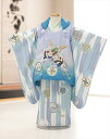 七五三 3歳 男の子 着物レンタル df052-2 被布セット 子供着物 753レンタル 貸衣装 イベント 結婚式 三歳 人気 男 初詣 誕生日 かわいい おしゃれ 2022 フォトブックサービス「花うさぎ」ブランド 水色矢絣に武勇の龍兜【レンタル】
