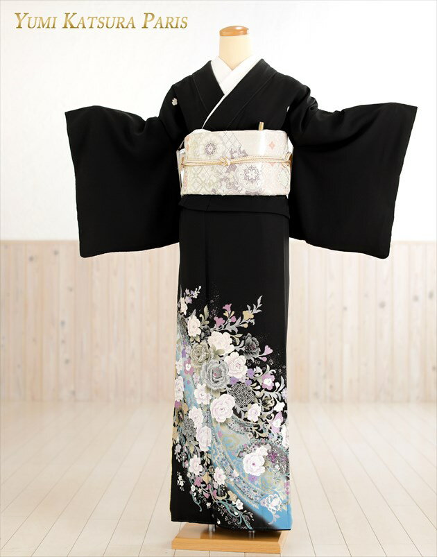 桂由美【留袖　レンタル】（レンタル留袖）（留袖レンタル）ts076　チャペルの鐘【レンタル　黒留袖】【黒留袖レンタル】【留め袖】【貸衣装】【結婚式】留袖レンタル【留袖フルセット】新品足袋プレゼント【女性和服】【母親】【fy16REN07】