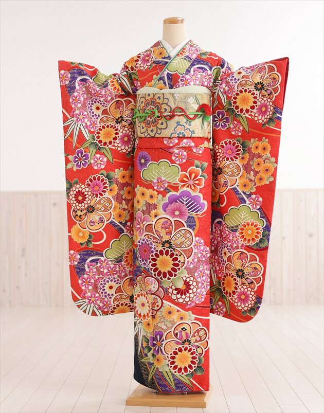 振袖レンタル 成人式 fp1460s 着物レンタル 振り袖レンタル フルセット 二十歳　成人式振袖 正月 1月振袖 貸衣装 古典 レトロ モダン かわいい おしゃれ 人気 往復送料無料 年末からレンタルOK オレンジに吉祥花絢爛祝彩 2026【レンタル】