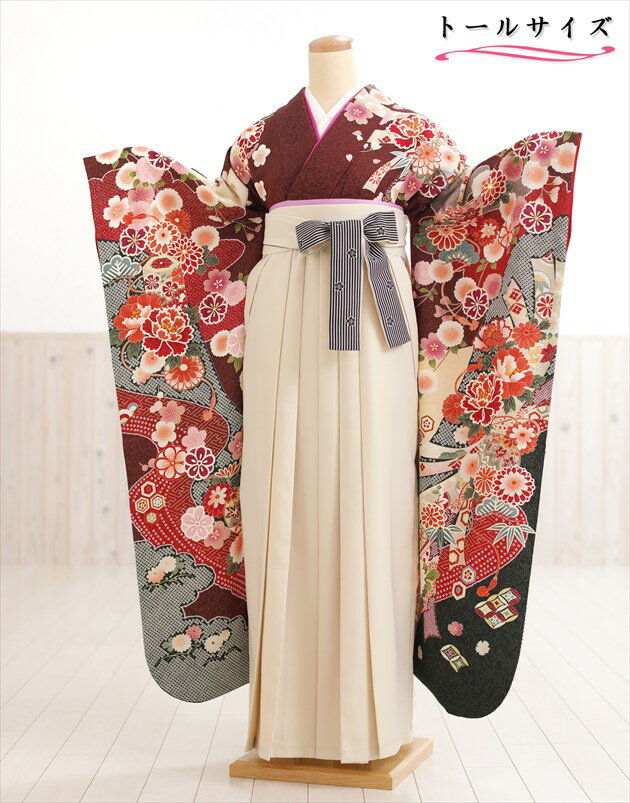 【レンタル】高身長 トールサイズ 卒業式 袴レンタル 卒業袴 fboh1376 女性 170cm前後 着物レンタル フ..