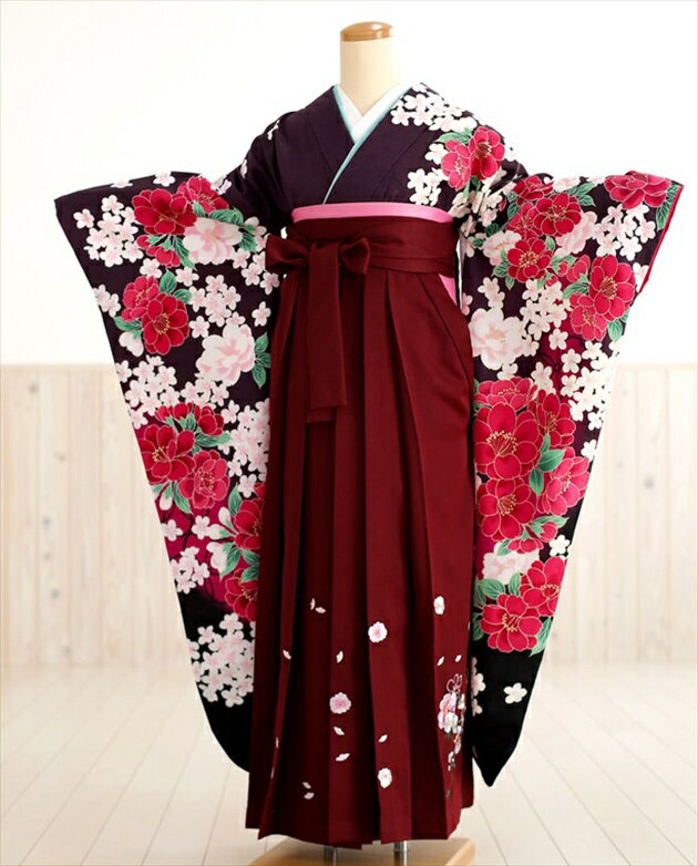 卒業式 袴 レンタル 女　oh1049　着物レンタル　卒業袴【フルセットレンタル】大人用　女性　大学　短..