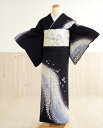 訪問着レンタル 着物レンタル 黒紫に慶華流水ぼかし hw1265 付下げ・訪問着フルセット レンタル訪問着 お宮参り 貸衣装 753 入学式 卒業式 卒園式 正絹 結婚式 七五三 ママ 母 母親 【fy16REN07】【レンタル】