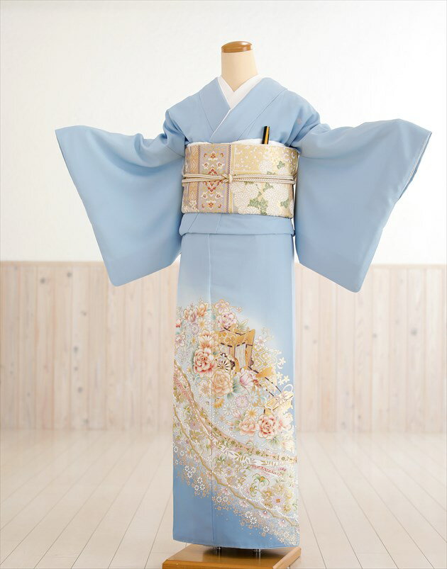 色留袖 レンタル it090 色留袖レンタル 結婚式 着物レンタル 色留袖 留袖レンタル 色留袖レンタル 食事会 色留袖 表彰式 色留め袖レンタル 五つ紋 親族 姉 祖母 式典 人気 正絹 特選京友禅 色蒔絵金銀箔模様「葵の絆」青藍【fy16REN07】
