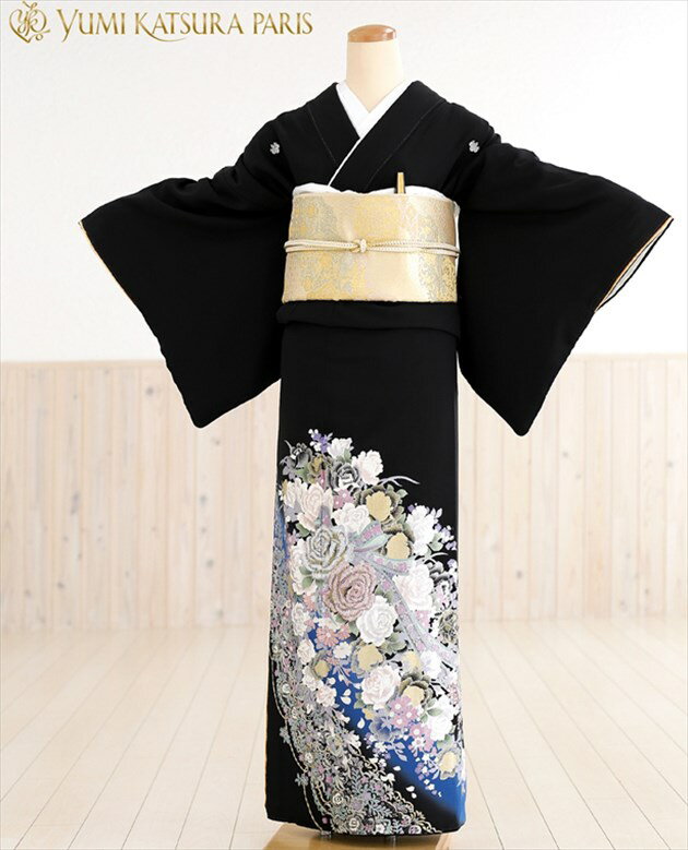 桂由美 留袖レンタル ts034-2 黒留袖