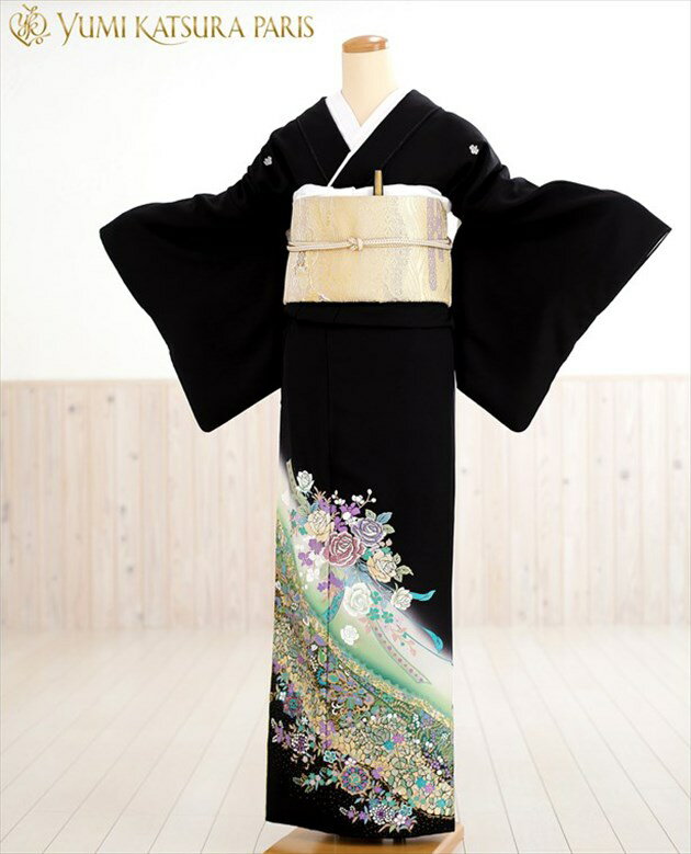 桂由美【留袖 レンタル】留め袖 黒