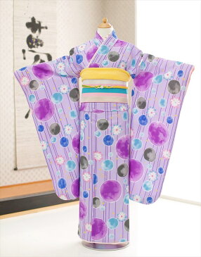 【レンタル】13歳 ジュニア 女の子 着物レンタル jk0157 フルセット 一三参り 結婚式 12歳 卒業式 イベント 発表会 二分の一成人式 ジュニア振袖 子供着物 人気 レトロ かわいい おしゃれ 2020「JENNI love」ブランド 紫に美愛モダン