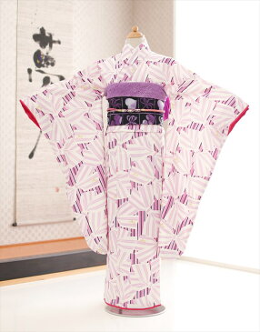 【レンタル】13歳 ジュニア 女の子 着物レンタル jk0153 フルセット 一三参り 結婚式 12歳 卒業式 イベント 発表会 二分の一成人式 ジュニア振袖 子供着物 人気 レトロ かわいい おしゃれ 2020「メゾピアノ」ブランド 美愛ピンクリボン