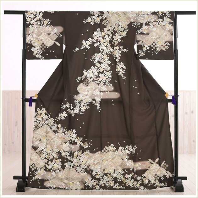卒業式 高身長 トールサイズ 袴レンタル 女 hwoh1484 大学 短大 専門学校 卒業袴 170cm前後 フルセット 女性 先生袴 高校生 中学生 文化祭 3月 4月 袴レンタル 人気 レトロ モダン おしゃれ 春「ジャパンスタイル」茶色に慶び吉祥絢爛華【レンタル】