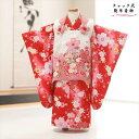 【レンタル】3歳 女の子 七五三 感動楽チャック着物レンタル zf0042「チャックを上げるだけで誰でも簡単着付け」ワンタッチ 被布セット 着崩れない 95cm...