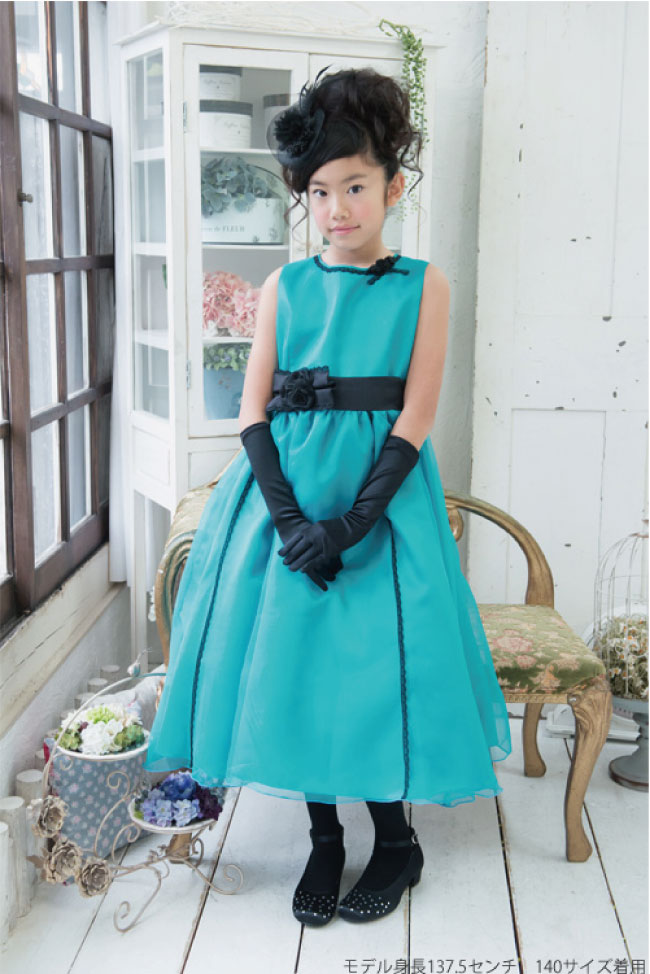 【レンタル】子供ドレスレンタル【靴セット】【キッズドレス】女の子用フォーマルドレス日本製117tqgrターコイズグリーン【女の子130140150サイズキッズ結婚式七五三写真撮影発表会コンクールピアノピアノ発表会衣装舞台】【G01】fy16REN07