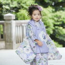 七五三 着物 3歳 レンタル 753 3歳 女の子 くすみカラー フルセット ( 三歳 女の子 被布 ) 0107 いちは アネモネ ラベンダー 紫 水彩 花柄...