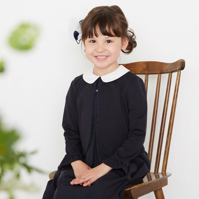 楽天市場 レンタル フォーマル子供服 靴セット ファミリア Familiar 女の子フォーマルアンサンブルセット Fa001 紺ボレロ 半袖 ワンピース 女児 夏 1サイズ キッズ お受験 面接 入学式 結婚式 発表会 七五三 写真撮影 衣装 送料無料 こどもレンタルドレス