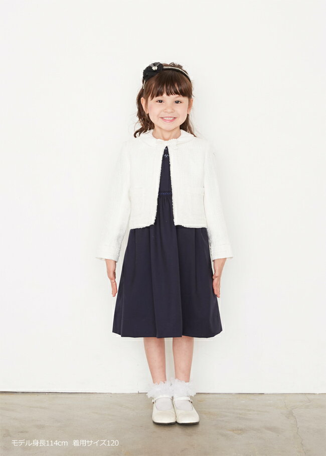楽天市場 レンタル フォーマル子供服 靴セット ファミリア Familiar 女の子フォーマルアンサンブルセット Fa002 白ボレロ 半袖ワンピース 女児 夏 1サイズ キッズ お受験 面接 入学式 結婚式 発表会 七五三 写真撮影 送料無料 こどもレンタルドレスワールド