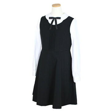 【レンタル】喪服レンタル 子供喪服 礼服【黒靴下&お数珠プレゼント】【靴セット】女児ブラックフォーマル 白ブラウスと黒ジャンパースカート agl036【女の子 キッズ ジュニア ティーン 140 150 160 冠婚葬祭 法事 葬儀 告別式 葬式 当日発送】送料無料 あす楽