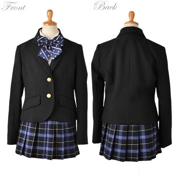 【レンタル】【フォーマル子供服】【子供スーツレンタル】【靴セット】女の子 ジュニア フォーマルスーツ セット rogl001 黒ブレザーとチェックスカート【卒業式 小学校 小学生 入学式 お受験 式服 清楚 お嬢様スタイル セット 140 150 160 165 サイズ】【G05】送料無料