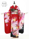 【レンタル】振袖レンタル フルセット(2月〜11月)AC0071 赤地 バラ 蝶 結婚式 結納 レンタル 貸衣裳 袋帯 草履 バック かわいい 人気 振袖 レン...