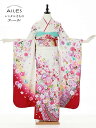 【レンタル】振袖レンタル フルセット(2月〜11月)AC0087 白地 桜 花模様 結婚式 結納 レンタル 貸衣裳 袋帯 草履 バック かわいい 人気 振袖 レ...