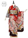 【レンタル】振袖レンタル フルセット(2月〜11月)AC0093 赤地 古典 桜 絞り柄 結婚式 結納 レンタル 貸衣裳 袋帯 かわいい 人気 草履 バック 振...
