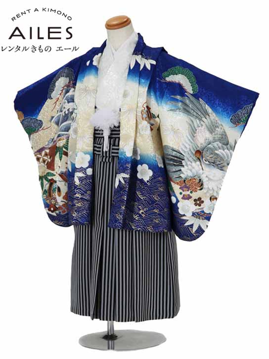 七五三 着物【レンタル】 かんたん七五三 3歳袴レンタル AO3007 男児 七五三袴 レンタル 羽織袴 袴セット きもの 3歳 七五三 着物 3歳 七五三 着物 3才男の子 人気柄 子供 着物 男の子 753 貸衣装 かっこいい 人気 新品足袋プレゼント 往復送料無料