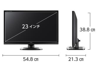 往復送料込!23型ワイド LED液晶PCモニタ...の紹介画像2