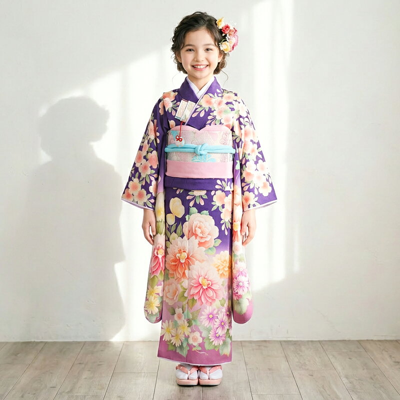 【レンタル】【質感動画あり】 七五三 身長110cm〜125cm 着物 レンタル 7歳 女の子 乙葉 msg7-0196 乙葉 レトロ 着物レンタル 草履 バッグ 衣装 レンタル着物 髪飾り ピンク モダン 貸衣装 古典 753着物 七歳 子供 七五三レンタル 子ども 753 七五三着物 七草祝い rentalmiyuki-10005749 レンタル衣裳 マイセレクト サンプル画像2