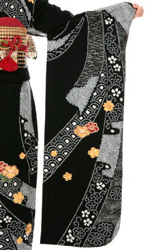 【レンタル】振袖 レンタル 〔fg_102b / ♯-黒総絞り〕【結婚式・結納等用(2月〜12月)】 卒業式 フルセット 貸衣装 | 成人式 草履バックセット 着物 草履バッグセット 草履 バッグ 着物レンタル レトロ 振袖レンタル 絞り レンタル着物 セット 振り袖レンタル 振り袖 晴れ着