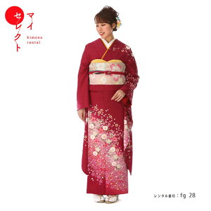 振袖 レンタル〔fg_28b / 51-3704ボタン小桜〕結婚式 結納卒業式 フルセット 貸衣装 レンタル着物 往復送料無料 | 着物 振袖レンタル 草履 バッグ 成人式 卒業式 着物セット 振り袖レンタル 入学式 お呼ばれ 和服 礼装 レディース 和装 晴【レンタル】通販