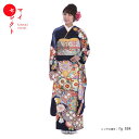 振袖 レンタル fg_384 吉澤の友禅 大七宝松華文 紺 成人式 レンタル着物 往復送料無料 | 結婚式 結納 振り袖 フルセット 成人式 振袖レンタル 貸衣装 バッグ ショール セット 草履 和装 礼装用 草履バッグセット ネットレンタル バック 代引き手数料無料 【レンタル】