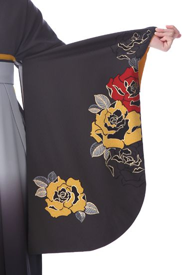 【レンタル】 袴 レンタル レトロ 卒業式 女 セット グレー フルセット mh_265 往復送料無料 二尺袖 大学生 短大 先生 ブーツ丈対応 和装 礼装用 ハカマ はかま レトロ 衣装レンタル 草履 袴レンタル 着物レンタル グラデーション