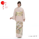 色留袖 レンタル 〔miit_43/色留袖 N-12 鶴と牡丹と松竹梅〕 フルセット 正絹 結婚式 往復送料無料 | 留袖 お宮参り 着物 母親 着物レンタル ...