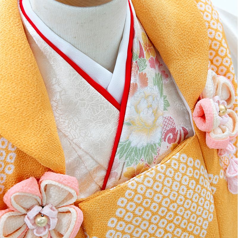 【レンタル】 七五三 着物 3歳女の子 身長85cm〜100cm [被布/着物/小物/草履/バッ...