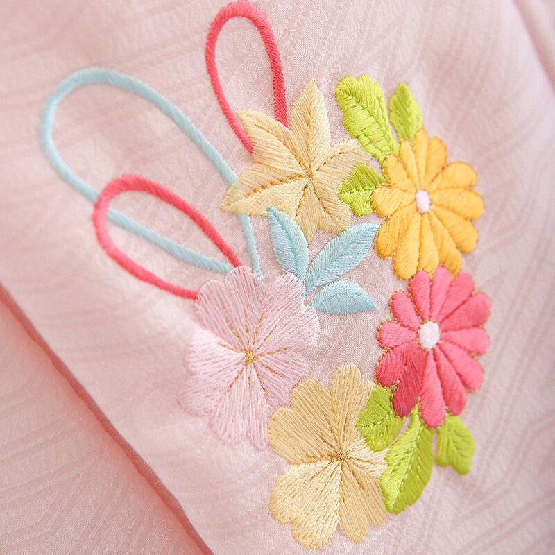 【レンタル】 七五三 着物 3歳女の子 身長85cm〜100cm [被布/着物/小物/草履/バッグ/髪飾り フルセット]/SHIKIBU ROMAN（式部浪漫）/ピンク/草履着物 小物セット 貸衣装 三歳 モダン 753着物 女児 2歳 4歳 おしゃれ 古典 被布 被布セット 子供 七五三レンタル