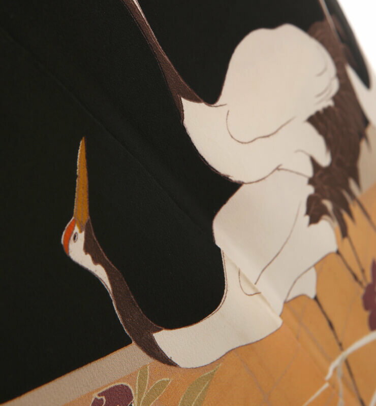 留袖 レンタル mito_41 北229 ボタン ツル 高級 正絹 フルセット 着物 黒留袖 結婚式 貸衣装 黒 刺繍 | 往復送料無料 礼装用 草履バッグセット 母親 留袖レンタル 着物レンタル 草履 祖母 レンタル着物 レディース 黒留袖レンタル レンタル黒留袖【レンタル】