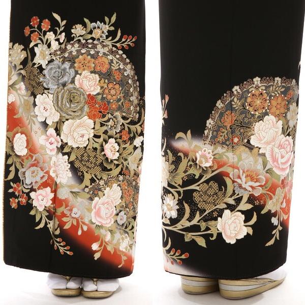 【レンタル】 留袖 桂由美 mito_93 桂由美 花と共に オレンジ 正絹 フルセット 黒留袖 結婚式 往復送料無料 お宮参り 母親 着物 レンタル衣装 おすすめ 留袖レンタル 黒留袖レンタル 着物セット レンタル着物 着物レンタル セット yumi katsura
