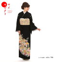 留袖 レンタル mito_196 N-156 四季の花々 京友禅 正絹 黒留袖 結婚式 貸衣装|送料無料 着物 おすすめ 留袖 黒留袖レンタル お宮参り 着物レ...