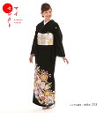 黒留袖 レンタル mito_272 / N-224 有職桜 S 高級 正絹 結婚式 留袖 | レンタル おすすめ 黒留袖レンタル 着物 母親 着物レンタル フル...
