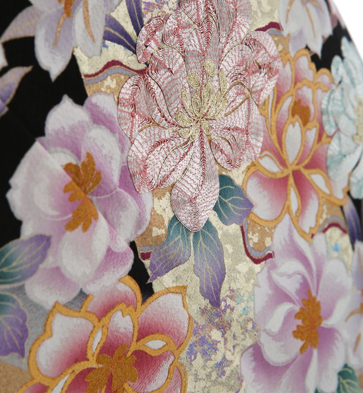 【レンタル】 黒留袖 mito_375 MR-2921 慶花爛漫 S 正絹|送料無料 着物 おすすめ 留袖 黒留袖レンタル お宮参り 母親 着物レンタル 草履バッグセット 留袖レンタル 祖母 レンタル着物 セット 結婚式 小さい 小さいサイズ レンタル留袖 黒留め袖 3