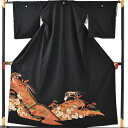 【★黒留袖・留袖のフルセットレンタル★】【留袖 レンタル】(レンタル留袖)(黒留袖レンタル) 【レンタル 黒留袖】【黒留袖 レンタル】【貸衣装】【結婚式】【留袖フルセット】☆新品足袋プレゼント☆【女性和服】【母親】みつわ鳳凰亀甲菊 1.70