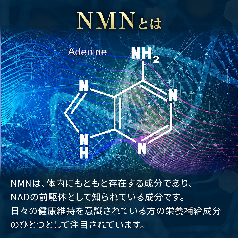 【送料無料】NMN（ニコチンアミドモノヌクレオチド）リポソーム サプリメント 90粒...