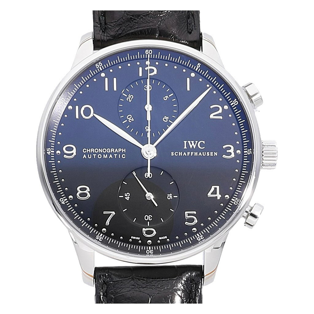 [中古]IWC ポルトギーゼ クロノグラフ IW371438 メンズ 送料無料 腕時計 【ローン48 ...