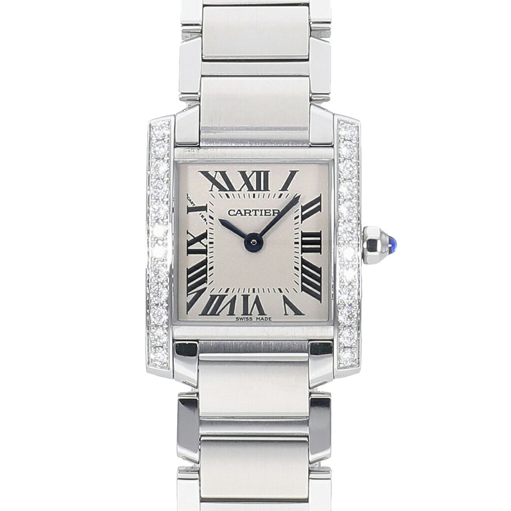 カルティエ タンクフランセーズ SM ベゼルダイヤモンド W4TA0008 新品 レディース（女性用） 送料無料 腕時計