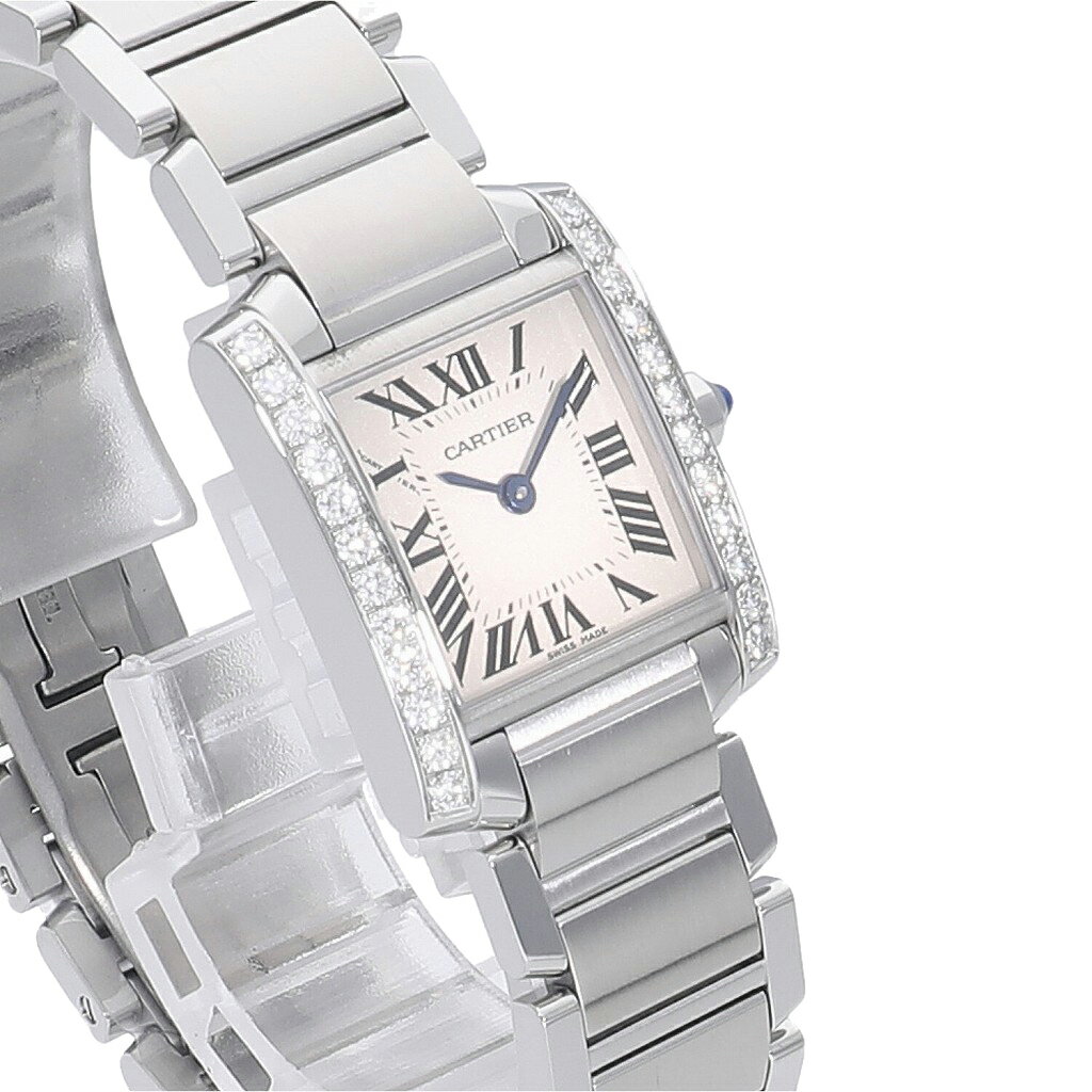 カルティエ タンクフランセーズ SM ベゼルダイヤモンド W4TA0008 新品 レディース（女性用） 送料無料 腕時計