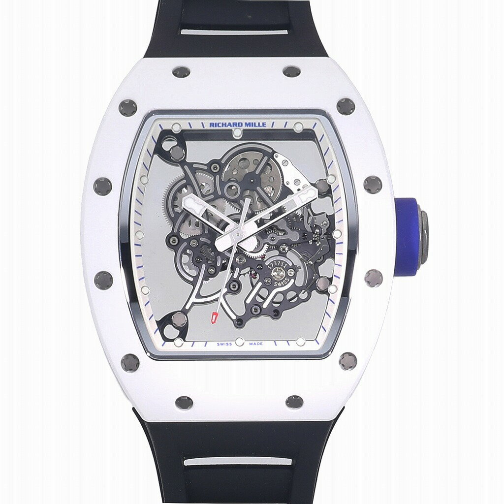 [ローン最大48回無金利] リシャールミル マニュアルワインディング ジャパンブルー 日本限定40本 スケルトン RM055 TI-ATZ 中古 メンズ 送料無料 腕時計