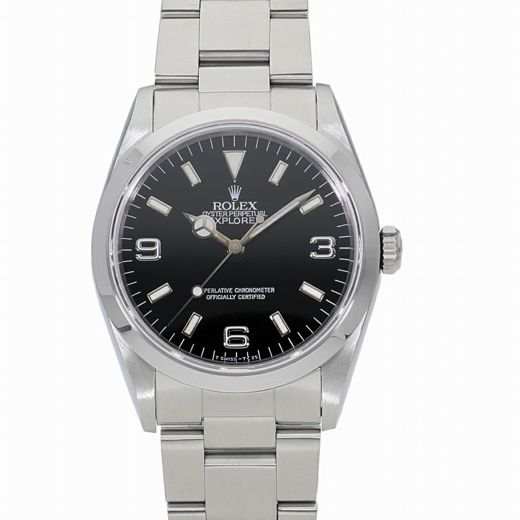 [ローン最大48回無金利] ロレックス エクスプローラーI ブラック 14270 N番 中古 メンズ 送料無料 腕時計