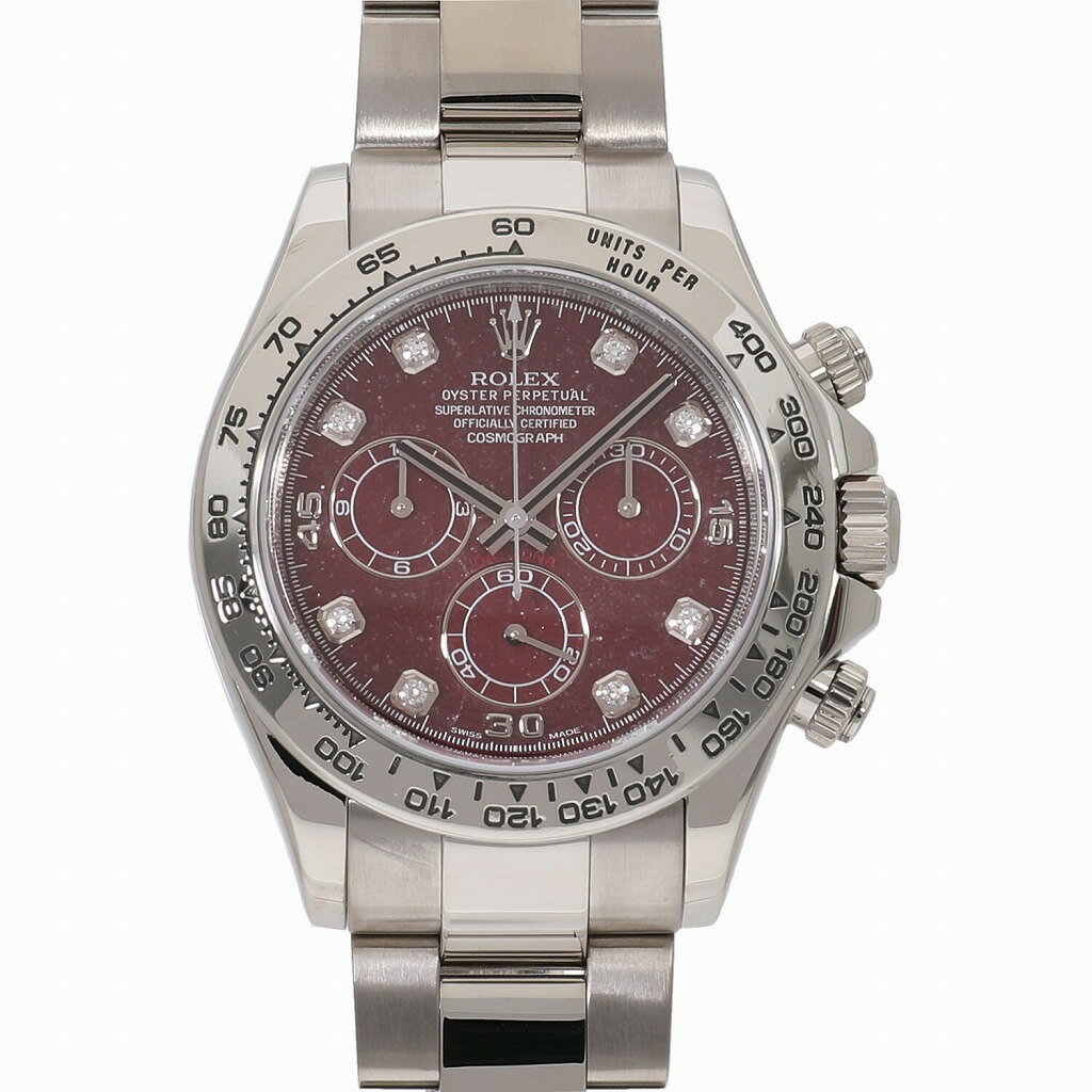 [ローン最大48回無金利] ロレックス コスモグラフ デイトナ ルベライト（グロッシュラー）×8Pダイヤ 116509G D番 メンズ 中古 送料無料 腕時計