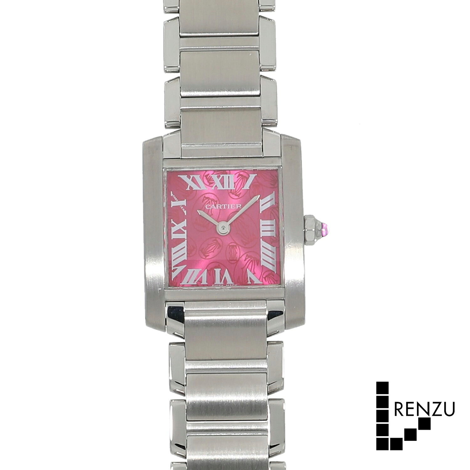 [中古]カルティエ タンクフランセーズ SM 2006年 クリスマス限定 W51030Q3 ピンク  ...