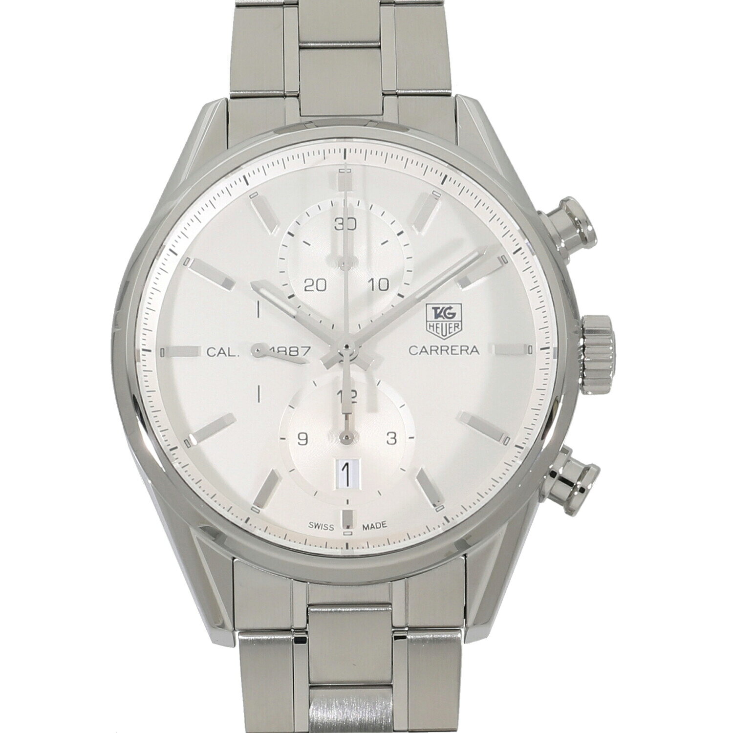 [中古]タグホイヤー カレラ キャリバー1887 クロノグラフ CAR2111.BA0720 シルバ ...