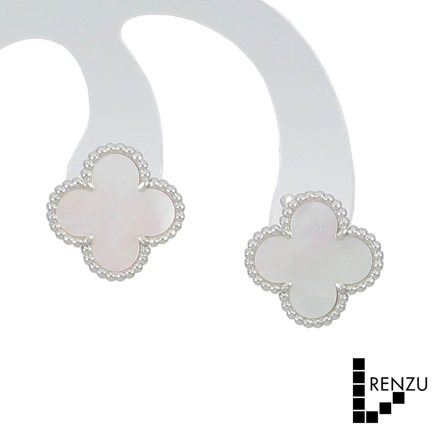 [中古]ヴァンクリーフ&アーペル ヴィンテージアルハンブラ イヤリング ピアス ホワイトシェル VCARF48600 送料無料 【ローン48回無金利】のサムネイル